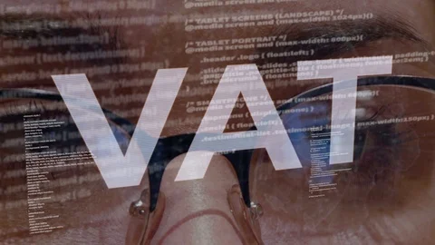 VAT text on female software developer Stock Footage 107780258