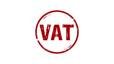 VAT value-added tax stamp and stamping isolated animation Stock Footage 252886192