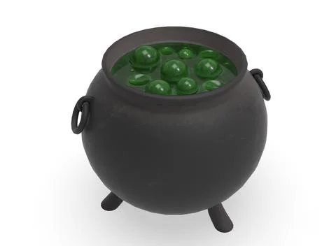 A vat of witch's potion on the background 3d-rendering イラスト素材