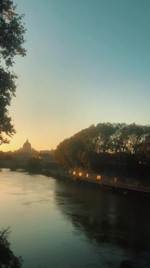 Vatican And Tiber River 1 Stock Footage 342760619