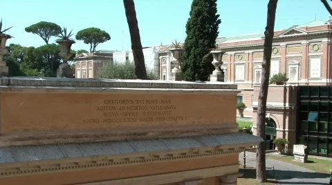 Vatican backyard Stock Footage