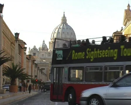 Vatican bus - editorial use only 스톡 동영상 64214