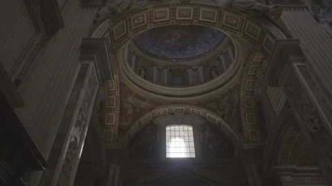 Vatican Church Ceiling co042a Stock Footage 84953546