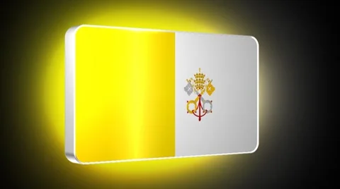 Vatican City 3d flag Stock Footage 7750026