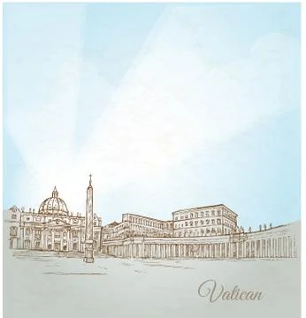 Vatican city  background Stockillustratie