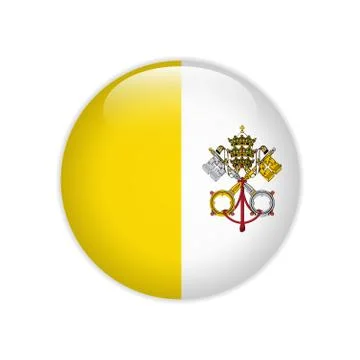 Vatican City flag on button Stock-Illustration