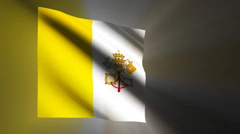 Vatican City Flag Stock Footage 888308