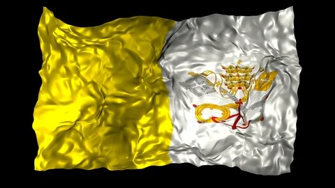 Vatican City flag Stock Footage 110868939