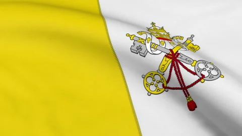 Vatican City Flag Loop Stock Footage 241219747