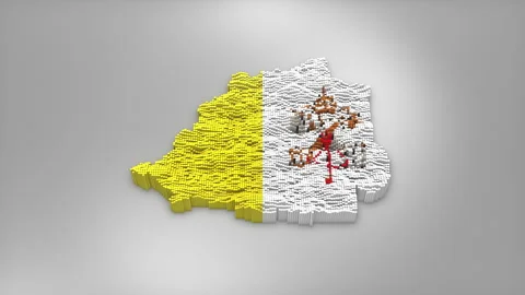 Vatican City Map with Flag Intro Background Stock Footage 315163503
