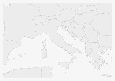 Vatican City map highlighted in Vatican City flag colors Stock Illustration