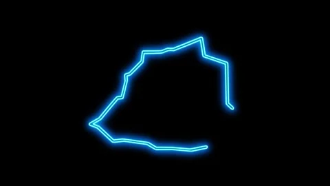 Vatican City Map Outline Neon Lights Stock Footage 332850971