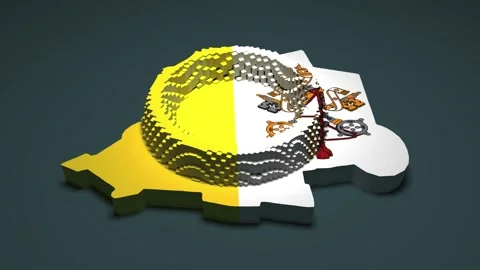 Vatican City Map - Ripple Effect Stock Footage 330540399