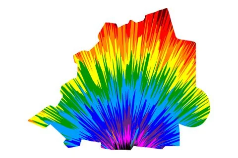 Vatican City State - map is designed rainbow abstract colorful pattern, Holy イラスト素材