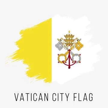 Vatican City Vector Flag. Vatican City Flag for Independence Day Stock Illustration