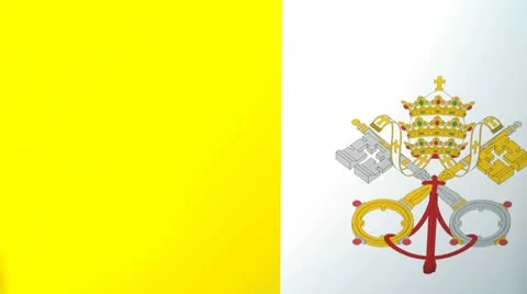 Vatican City Waving Flag Stock Footage 10762810