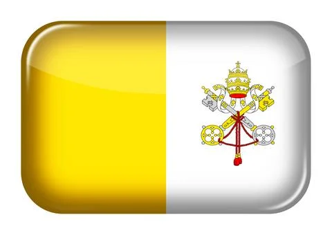 Vatican City web icon rectangle button 스톡 일러스트