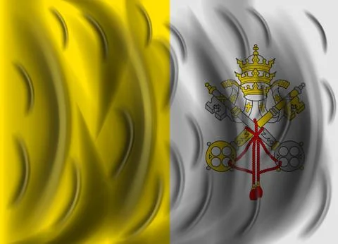 Vatican city wind flag イラスト素材