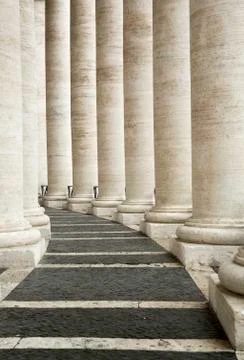 Vatican Columns in Rome. Stock Photos