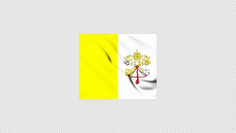 Vatican flag fluttering in the wind Stock Footage 310221789