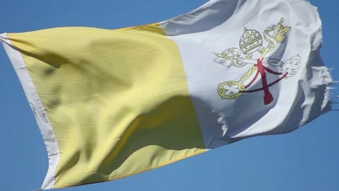 Vatican Flag / Papal Flag Stock Footage 107840745