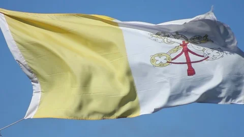 Vatican Flag / Pope's Flag Stock Footage 107835107