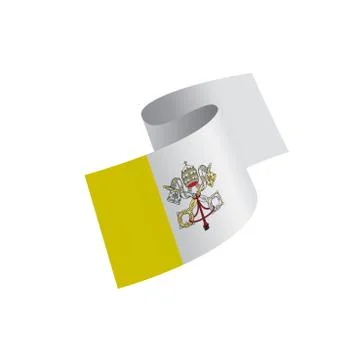 Vatican flag, vector illustration Stock Illustration
