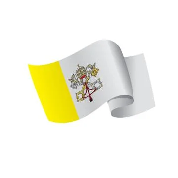 Vatican flag, vector illustration Stock Illustration