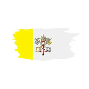 Vatican flag, vector illustration Stock Illustration