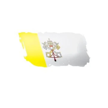 Vatican flag, vector illustration on a white background Stock Illustration