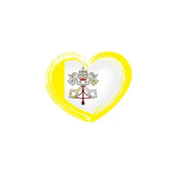 Vatican flag, vector illustration on a white background Stock Illustration