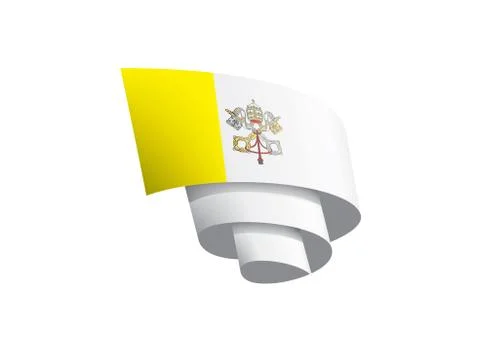 Vatican flag, vector illustration on a white background Stock Illustration