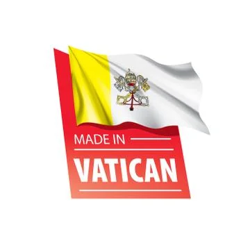 Vatican flag, vector illustration on a white background Stock Illustration