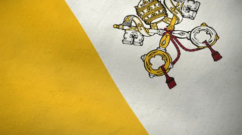 Vatican flag waving background loop 動画素材 34420174