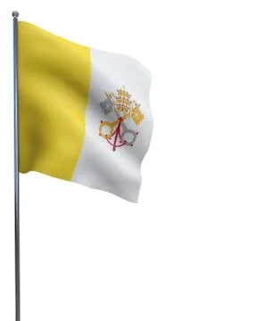 Vatican Flag Waving Stock Illustration