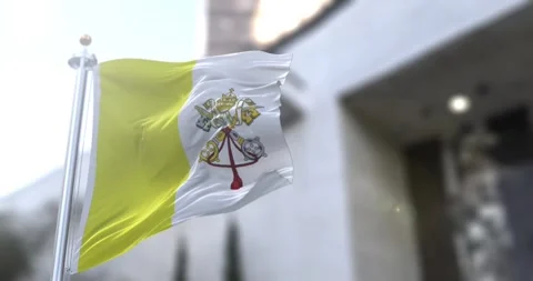 Vatican-flag-waving-seamless-loop-4k-60fps Stock Footage 331355851