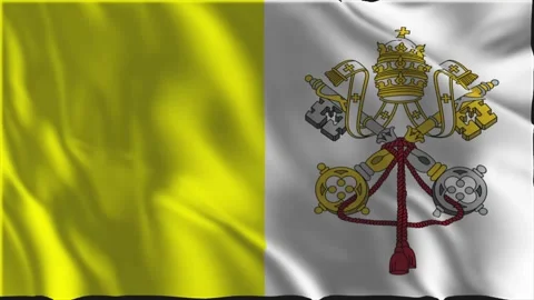Vatican flag waving slowly Video stock 337324172