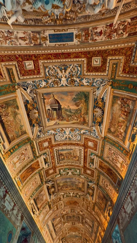 Vatican Gallery of Maps 10 (Editorial) Stock-Footage 336024842
