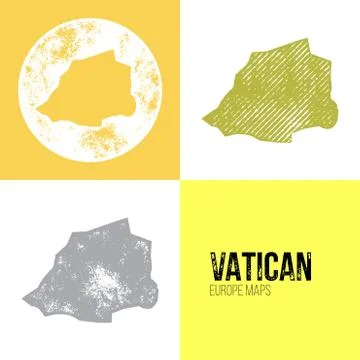 Vatican Grunge Retro Map Stock Illustration