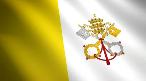 Vatican looping flag waving in the wind  Stock Footage 334521