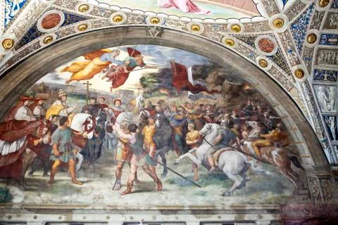 VATICAN - MAY 24: The ceiling in one of the rooms  on May 24, 2011  in the Va Stock Photos