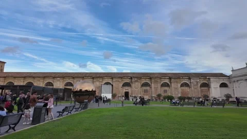 Vatican Museum Courtyard Stock Footage 281028835