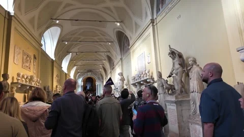 Vatican Museum Hallway Stock Footage 281028833