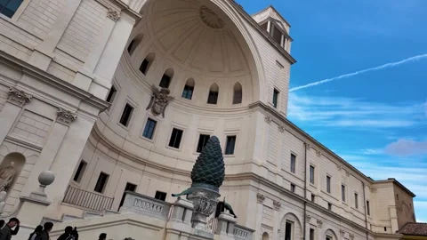 Vatican Museum Pine Cone Courtyard Stock Footage 281028841
