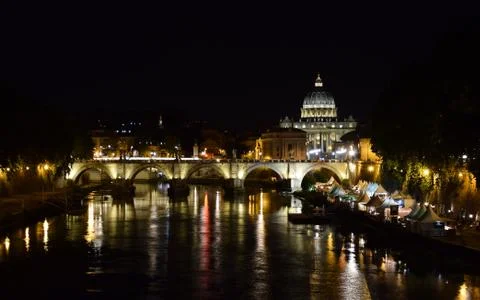 Vatican at night Stock Photos