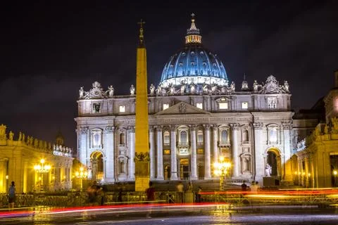 Vatican at night Stock Photos