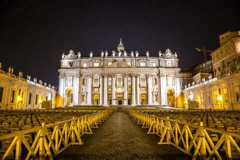 Vatican at night Stock Photos