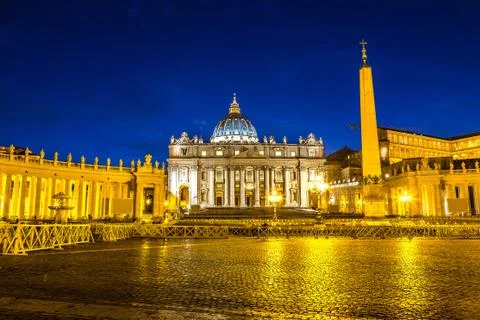 Vatican at night Stock Photos