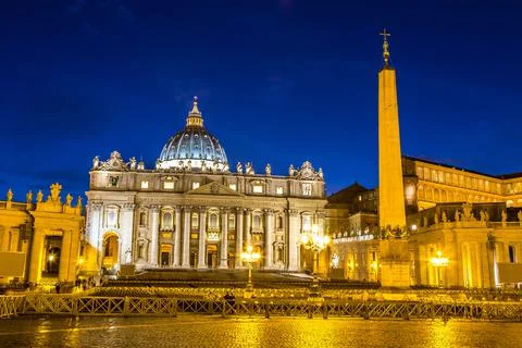 Vatican at night Stock Photos