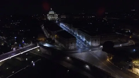 The Vatican Night Time Stock Footage 114029955